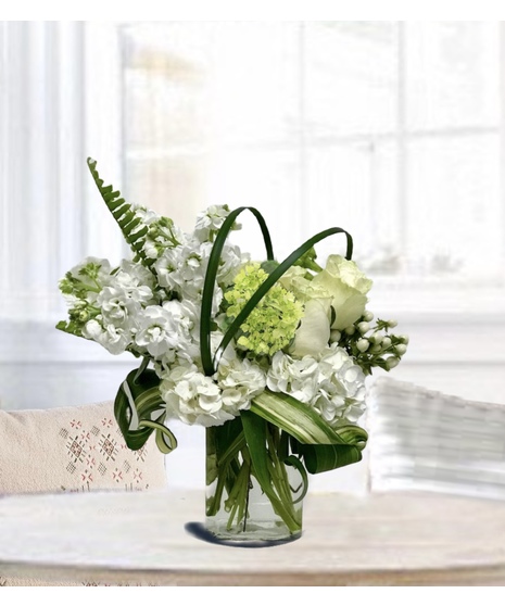 All White Sympathy Flowers Tulsa Sympathy Flower Delivery